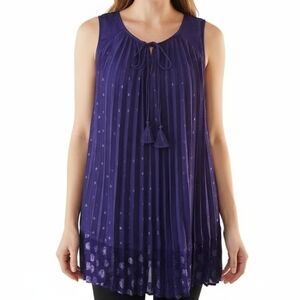 Lane Bryant Deep Purple Sleeveless Tunic